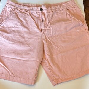 Slate & Stone Men’s Shorts Size 38 Inseam 9 Light Pink/Salmon Color Cotton/Linen